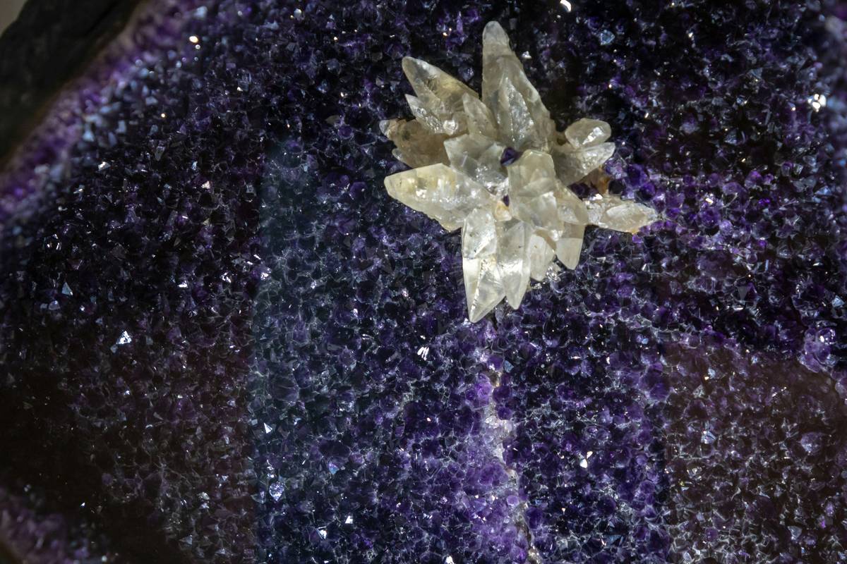 Finished homemade alum crystals grown organically for natural beauty decor